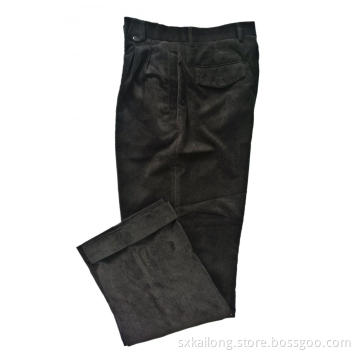 Men's Cotton Corduroy Atrovirens Trousers Suit Pants